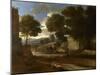 Landscape with Travellers Resting, C.1638 (Oil on Canvas)-Nicolas Poussin-Mounted Giclee Print