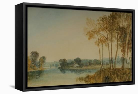 Landscape with Trees by the River Thames, C.1805 (W/C on Paper)-Joseph Mallord William Turner-Framed Premier Image Canvas