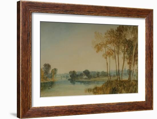 Landscape with Trees by the River Thames, C.1805 (W/C on Paper)-Joseph Mallord William Turner-Framed Giclee Print