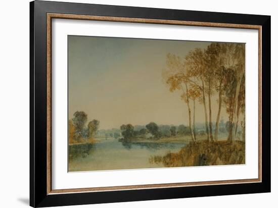 Landscape with Trees by the River Thames, C.1805 (W/C on Paper)-Joseph Mallord William Turner-Framed Giclee Print