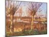 Landscape with Trees, Calcot-On-The-Thames (Oil on Canvas)-John Singer Sargent-Mounted Giclee Print