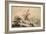 Landscape with Two Fishermen Resting-Guercino (Giovanni Francesco Barbieri)-Framed Giclee Print