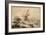 Landscape with Two Fishermen Resting-Guercino (Giovanni Francesco Barbieri)-Framed Giclee Print