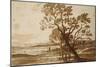 Landscape with Two Trees-Claude Lorraine-Mounted Giclee Print