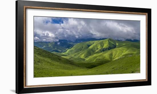 Landscape with Urculu, Iraty mountains, Basque Country, Pyrenees-Atlantique, France-Panoramic Images-Framed Photographic Print