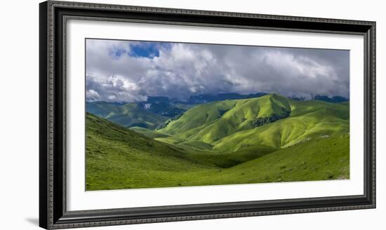 Landscape with Urculu, Iraty mountains, Basque Country, Pyrenees-Atlantique, France-Panoramic Images-Framed Photographic Print