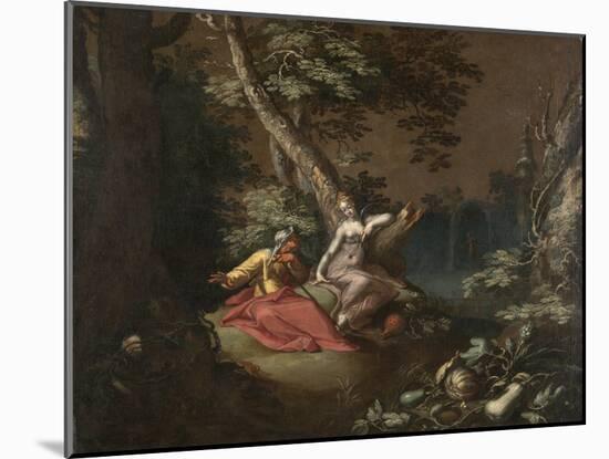 Landscape with Vertumnus and Pomona, c.1595-1600-Abraham Bloemaert-Mounted Giclee Print