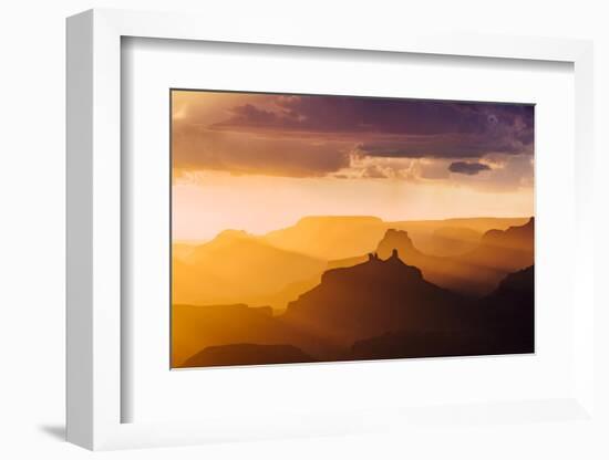 Landscape with view of Grand Canyon at sunset, Lupan Point, Arizona, USA-Panoramic Images-Framed Photographic Print