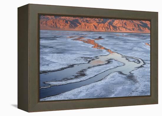 Landscape with view of salt flat, Death Valley National Park, California, USA-Panoramic Images-Framed Premier Image Canvas