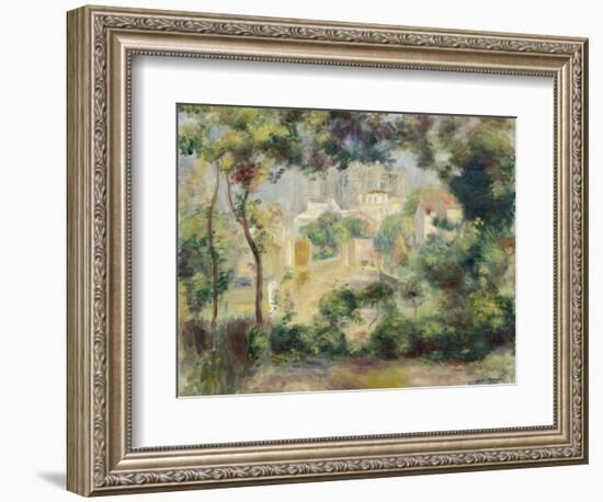 Landscape with View of the Newly Built Sacre-Coeur, about 1896-Pierre-Auguste Renoir-Framed Giclee Print