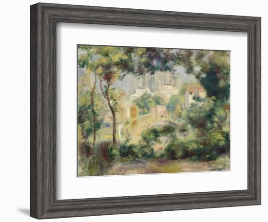 Landscape with View of the Newly Built Sacre-Coeur, about 1896-Pierre-Auguste Renoir-Framed Giclee Print