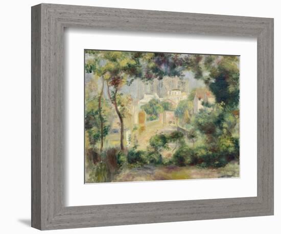 Landscape with View of the Newly Built Sacre-Coeur, about 1896-Pierre-Auguste Renoir-Framed Giclee Print