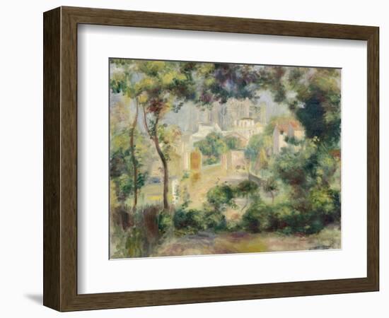 Landscape with View of the Newly Built Sacre-Coeur, about 1896-Pierre-Auguste Renoir-Framed Giclee Print