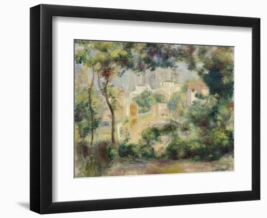 Landscape with View of the Newly Built Sacre-Coeur, about 1896-Pierre-Auguste Renoir-Framed Giclee Print