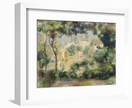 Landscape with View of the Newly Built Sacre-Coeur, about 1896-Pierre-Auguste Renoir-Framed Giclee Print