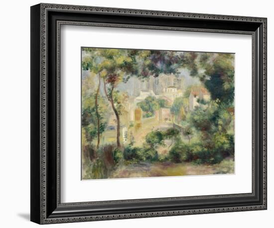 Landscape with View of the Newly Built Sacre-Coeur, about 1896-Pierre-Auguste Renoir-Framed Giclee Print