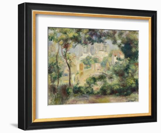 Landscape with View of the Newly Built Sacre-Coeur, about 1896-Pierre-Auguste Renoir-Framed Giclee Print