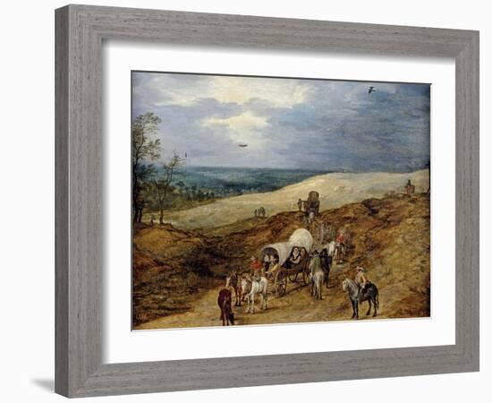 Landscape with Wagons, 1603-Jan Brueghel the Elder-Framed Giclee Print