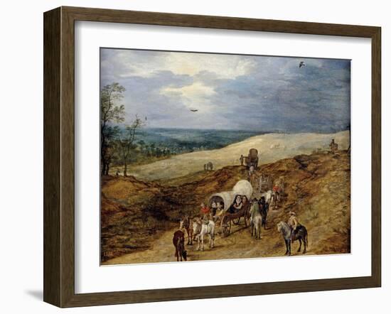 Landscape with Wagons, 1603-Jan Brueghel the Elder-Framed Giclee Print
