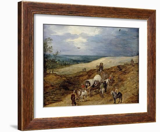 Landscape with Wagons, 1603-Jan Brueghel the Elder-Framed Giclee Print