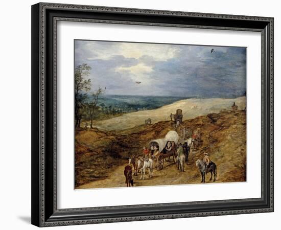 Landscape with Wagons, 1603-Jan Brueghel the Elder-Framed Giclee Print