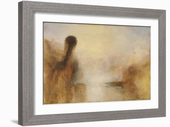 Landscape with Water-J. M. W. Turner-Framed Giclee Print