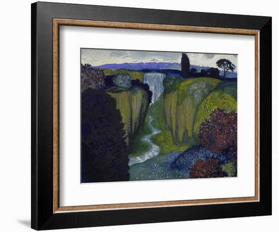 Landscape with Waterfall. 1896-Franz von Stuck-Framed Giclee Print