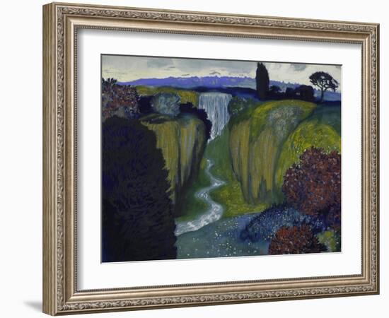 Landscape with Waterfall. 1896-Franz von Stuck-Framed Giclee Print