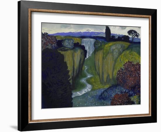 Landscape with Waterfall. 1896-Franz von Stuck-Framed Giclee Print