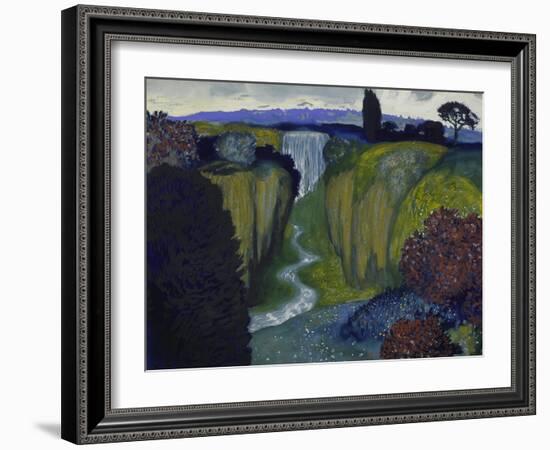 Landscape with Waterfall. 1896-Franz von Stuck-Framed Giclee Print