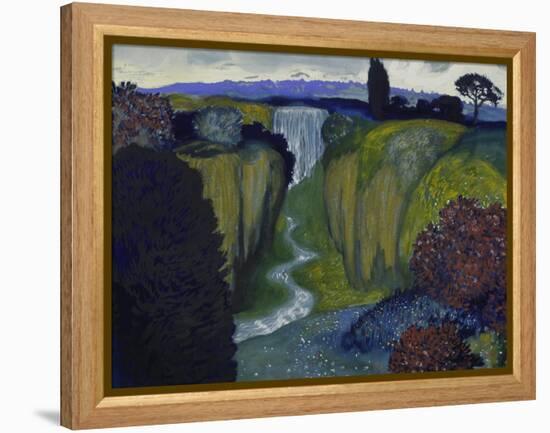 Landscape with Waterfall. 1896-Franz von Stuck-Framed Premier Image Canvas