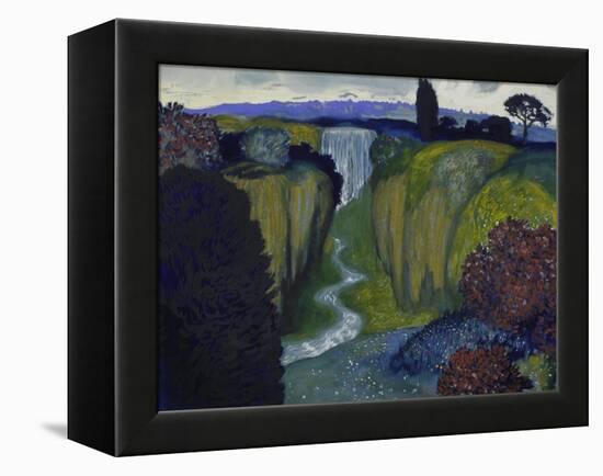 Landscape with Waterfall. 1896-Franz von Stuck-Framed Premier Image Canvas