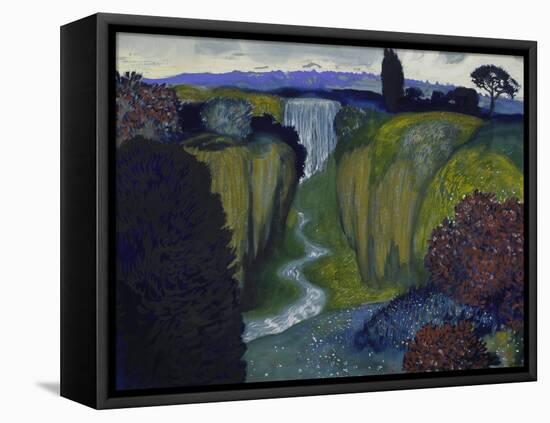 Landscape with Waterfall. 1896-Franz von Stuck-Framed Premier Image Canvas