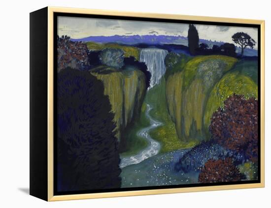 Landscape with Waterfall. 1896-Franz von Stuck-Framed Premier Image Canvas