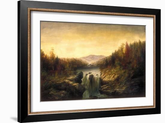 Landscape with Waterfall, C.1860-1870 (Oil on Canvas)-William Charles Anthony Frerichs-Framed Giclee Print