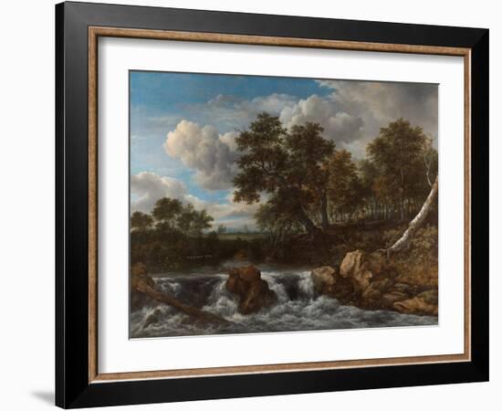 Landscape with Waterfall, Ca 1668-Jacob Isaacksz Van Ruisdael-Framed Giclee Print