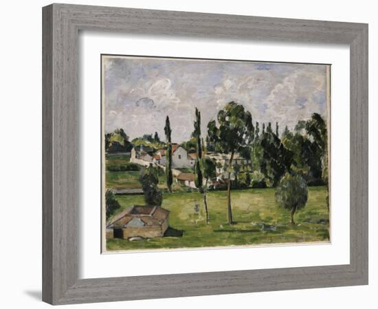 Landscape with Waterline, C.1879-Paul C?zanne-Framed Giclee Print