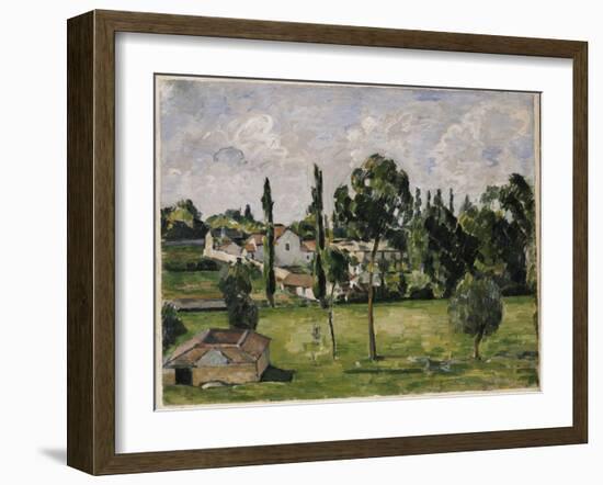 Landscape with Waterline, C.1879-Paul C?zanne-Framed Giclee Print