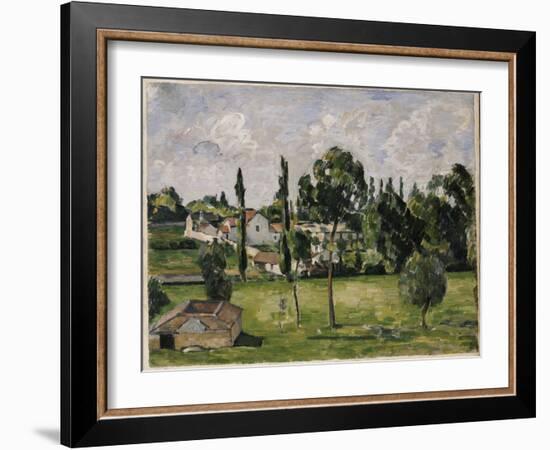 Landscape with Waterline, C.1879-Paul C?zanne-Framed Giclee Print