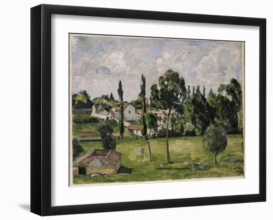 Landscape with Waterline, C.1879-Paul C?zanne-Framed Giclee Print