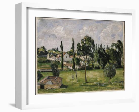 Landscape with Waterline, C.1879-Paul C?zanne-Framed Giclee Print