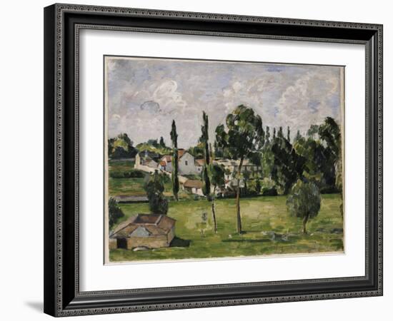 Landscape with Waterline, C.1879-Paul C?zanne-Framed Giclee Print