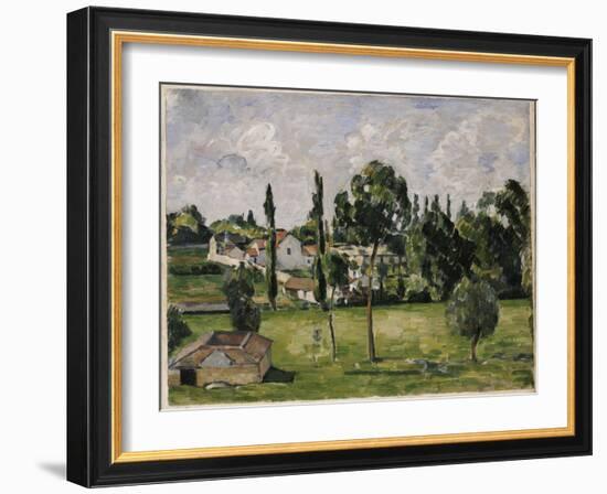 Landscape with Waterline, C.1879-Paul C?zanne-Framed Giclee Print