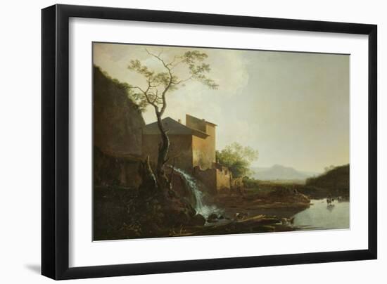 Landscape with Watermill (Oil on Wood)-Jan Asselyn-Framed Giclee Print