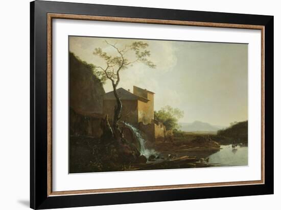 Landscape with Watermill (Oil on Wood)-Jan Asselyn-Framed Giclee Print