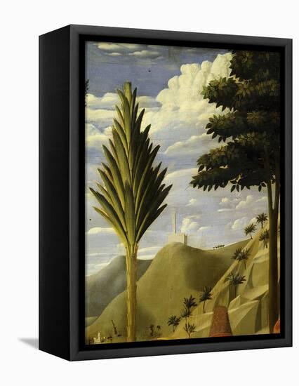 Landscape with White Castle on Hilltop, from the Deposition of Christ, 1435, from Holy Trinity-Fra Angelico-Framed Premier Image Canvas