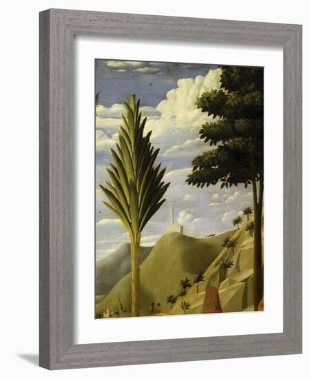 Landscape with White Castle on Hilltop, from the Deposition of Christ, 1435, from Holy Trinity-Fra Angelico-Framed Giclee Print