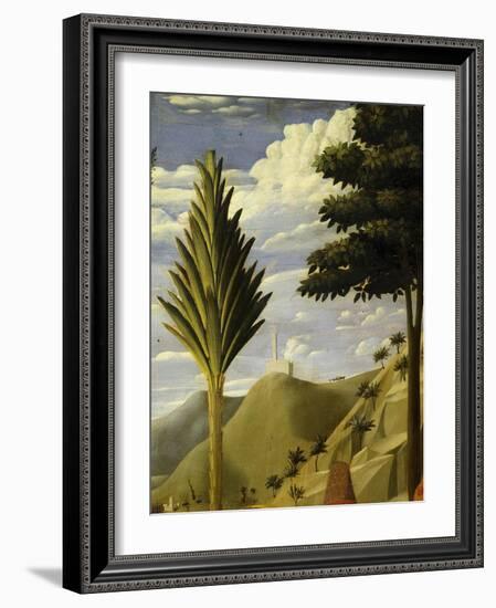 Landscape with White Castle on Hilltop, from the Deposition of Christ, 1435, from Holy Trinity-Fra Angelico-Framed Giclee Print