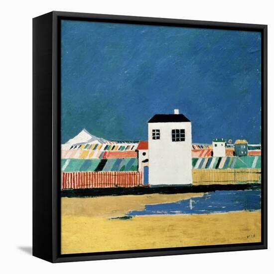 Landscape with White House-Kasimir Malewitsch-Framed Premier Image Canvas