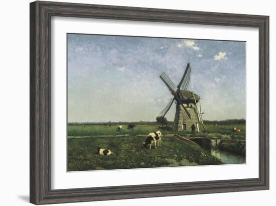 Landscape with Windmill Near Schiedam, 1873-Hendrik Johannes Weissenbruch-Framed Giclee Print